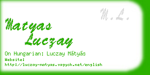 matyas luczay business card