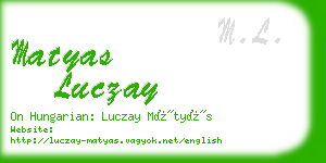 matyas luczay business card